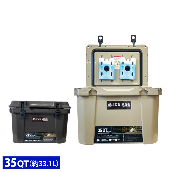 アイスエイジ プレミアムクーラー 35QT ILCP035 アウトドア キャンプ 保冷 クーラーボックス 釣り