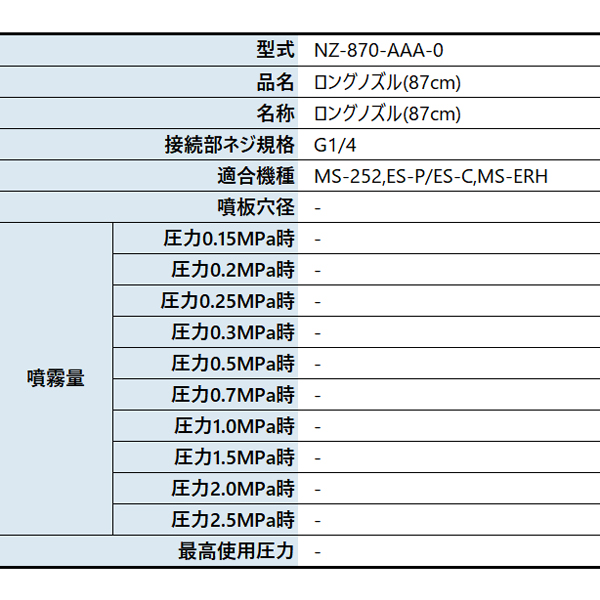 工進 ロングノズル(87cm) NZ-870 00458567 動噴 動力噴霧器 交換用