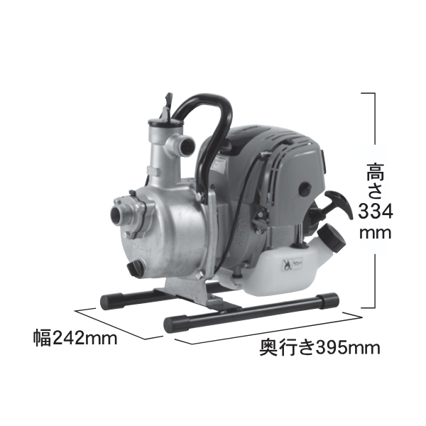 工進 SEV-25FZR超軽量4サイクルエンジンハイデルスポンプ25mmホース付