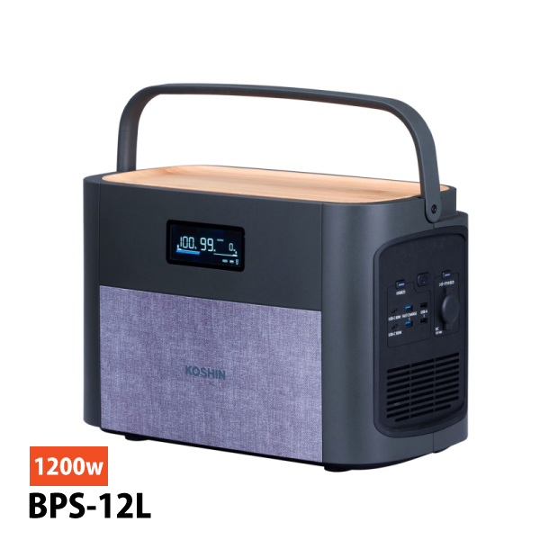 工進 ポータブル電源 BPS 12L 0648502 蓄電器 防災 非常用電源 バッテリー 定格 1200W : ksn0 0648502 : ニッチ・エクスプレス