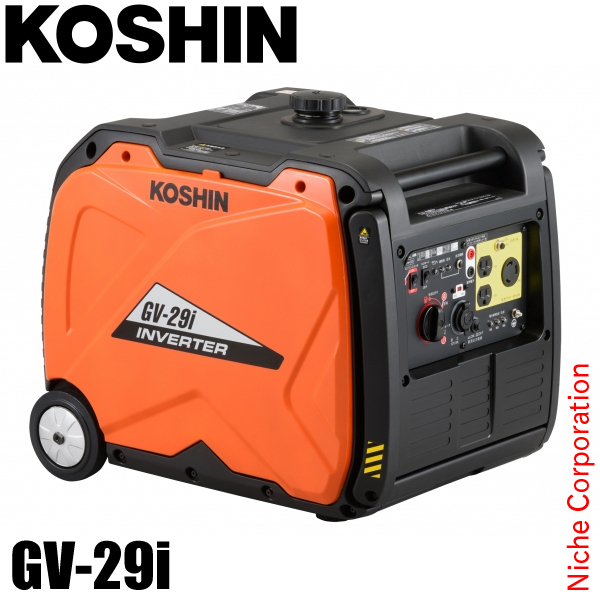工進 発電機 インバーター発電機 GV-29i KOSHIN 0658634 非常用電源 コーシン GV29i 防災 非常用電源 ガソリン発電機 ガソリン 電源 ホイール タイヤ 車輪 | 