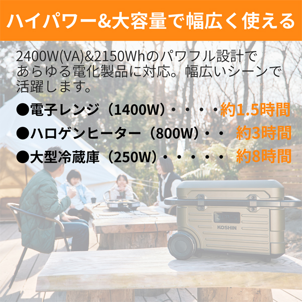 工進 インバーター発電機GV-18iSD &ポータブル電源BPS-24LG セット
