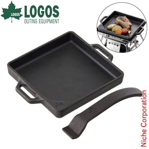 ロゴス ロゴス アイアンMYグリルPAN・スクエア 81064203 ブラック