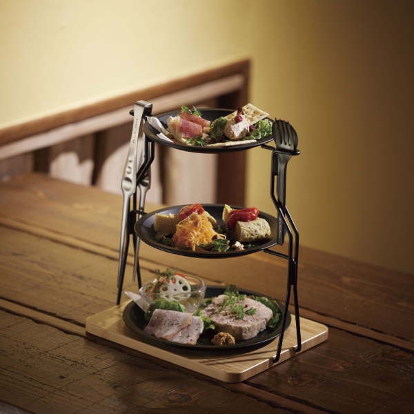 ラルファ  プレートスタンドセット TW-080S アウトドア キャンプ 食器 スタンド 土台の画像