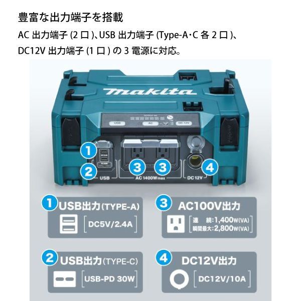 マキタ（makita） DCACインバータ 本体のみ BAC01 | マキタ | 08