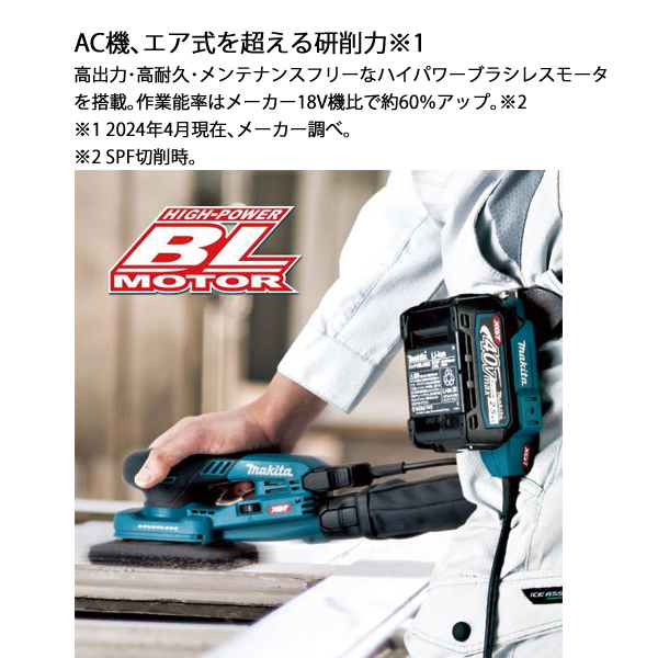 マキタ（makita） 40Vmax 充電式オービタルサンダ 本体のみ BO005CGZ 