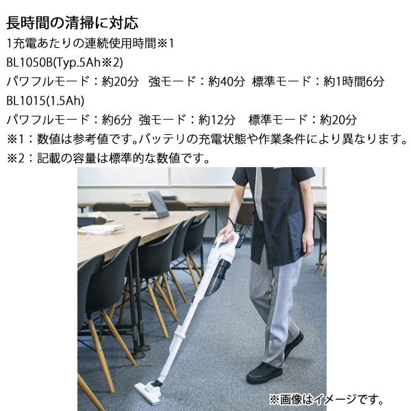 マキタ（makita） 10.8V 充電式クリーナ サイクロン一体式 バッテリー