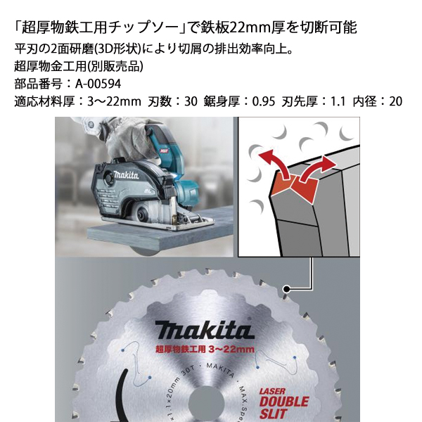 マキタ（makita） 40Vmax 150mm充電式チップソーカッタ 本体のみ