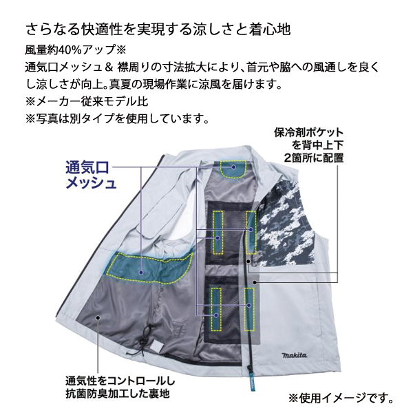 マキタ（makita） 18V/14.4V/10.8V充電式ファンベスト綿ポリエステル