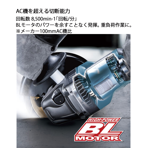 マキタ（makita） 40Vmax 充電式ディスクグラインダ 100mm バッテリー 
