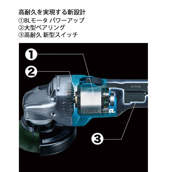 マキタ（makita） 40Vmax 充電式ディスクグラインダ 125mm 本体のみ