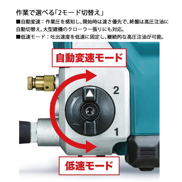 マキタ（makita） 18V 充電式グリスガン バッテリー ・充電器付き GP180DRG 工具 電動 グリス ガン グリスアップの画像