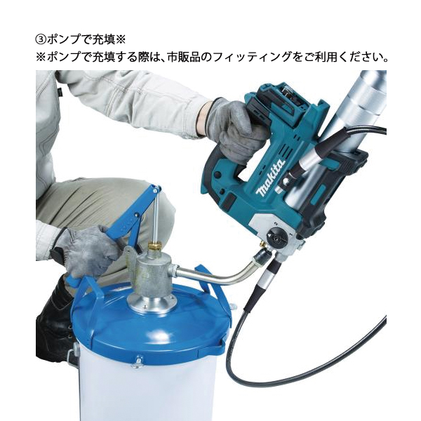 マキタ（makita） 18V 充電式グリスガン バッテリー ・充電器付き GP180DRG 工具 電動 グリス ガン グリスアップの画像