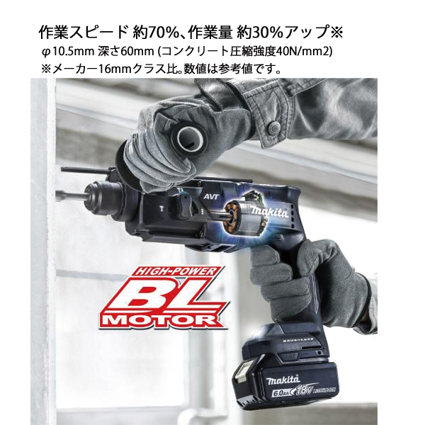 マキタ（makita） 18V 充電式ハンマドリル集じんシステム付 青18mm