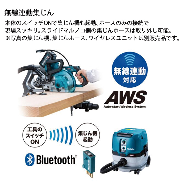 マキタ（makita） 40Vmax 充電式スライドマルノコ 165mm 本体のみ