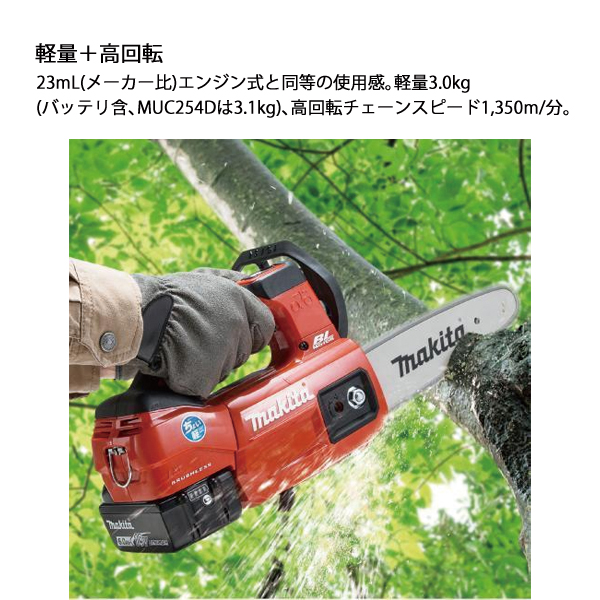 新品未使用　makita マキタ 250mm充電式チェンソー MUC254DWF Amazon | マキタ(Makita) 250mm充電式チェーンソー 18V3Ah