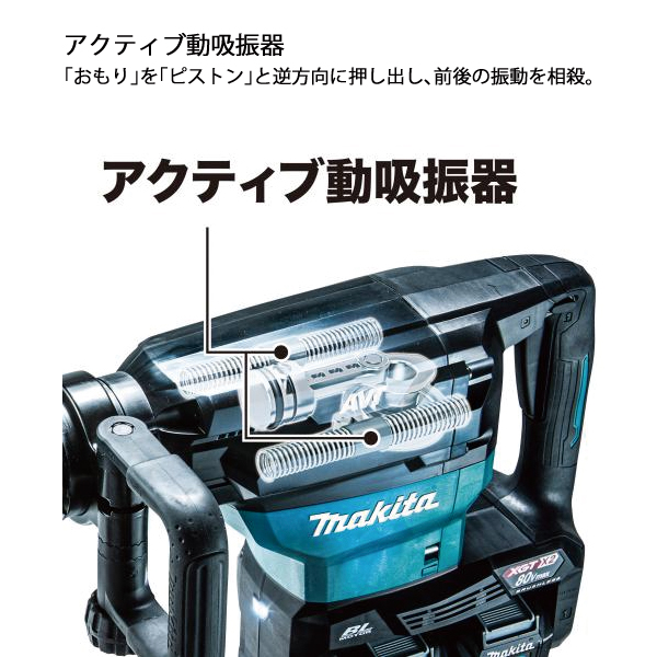 マキタ（makita） 80Vmax 充電式ハンマ &パワーソースキットXGT8 セット HM002GZK A-74837 充電器 DC40RB バッテリ BL4040F×2本の画像