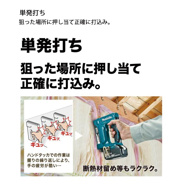 マキタ（makita） 18V 充電式タッカ CT線12mm 本体のみ ST312DZK 工具