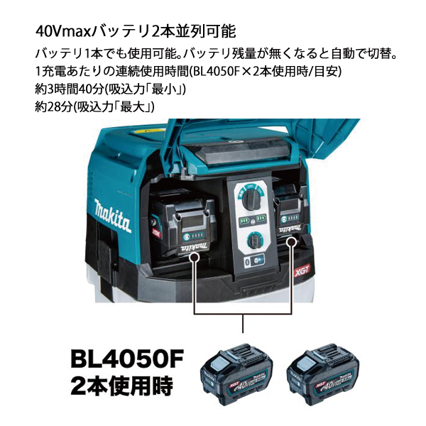 マキタ(makita) 40Vmax 充電式集じん機 8L 本体のみ VC002GZ 掃除機 マキタ(makita) 40Vmax 充電式集じん機 8L 本体のみ VC002GZ 掃除機