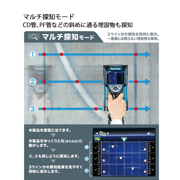 マキタ（makita） 18V/14.4V 充電式ウォールディテクタ 本体のみ