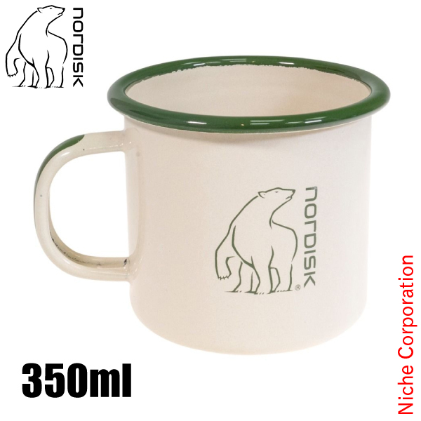 ノルディスク マグ マダムブルー カップ ラージ 350ml クリーム 119085 コップ アウトドア マグカップ キャンプ 食器 エナメル｜ニッチ・エクスプレス
