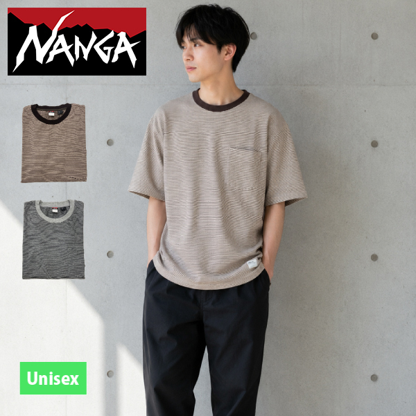NANGA（ナンガ） 別注 マルチボーダー Tシャツ 26SZ-089 アウトドア