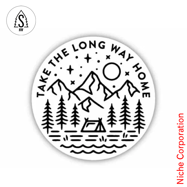 Yahoo! Yahoo!ショッピング(ヤフー ショッピング)スティッカーズ ノースウエスト  プリントステッカー TAKE THE LONG WAY HOME 0251-LSTK シール