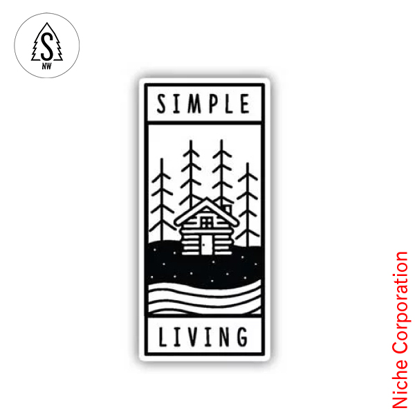 Yahoo! Yahoo!ショッピング(ヤフー ショッピング)スティッカーズ ノースウエスト  プリントステッカー SIMPLE LIVING 0302-LSTK シール
