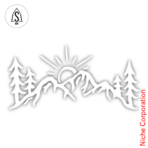 Yahoo! Yahoo!ショッピング(ヤフー ショッピング)スティッカーズ ノースウエスト  カッティングステッカー SUN OVER MOUNTAINS 0308-SDCS-WHT シール