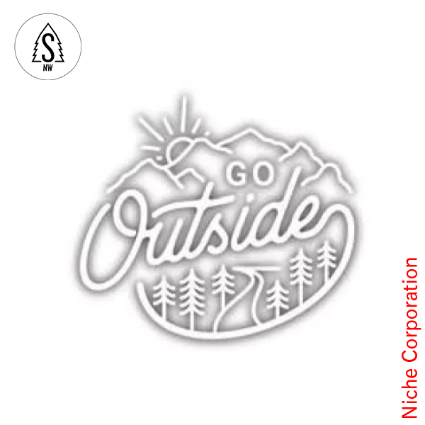 Yahoo! Yahoo!ショッピング(ヤフー ショッピング)スティッカーズ ノースウエスト  カッティングステッカー GO OUTSIDE 0309-SDCS-WHT シール
