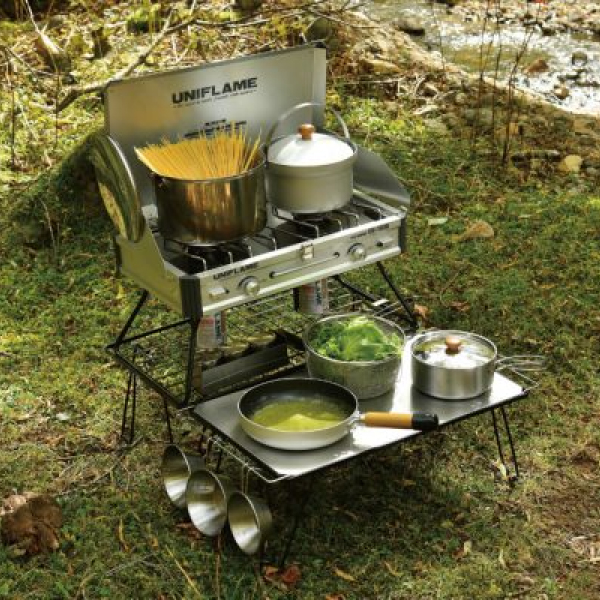 UNIFLAME（ユニフレーム） フィールドラック ＆ ステンレス天板 ハーフ