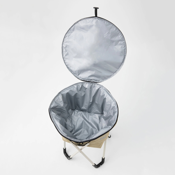 ホールアース クーラーボックス ティンパニクーラー WE2MDI19-BEG アウトドア キャンプ BBQ 保冷 氷 スタンド型 脚付き | WHOLE EARTH | 03