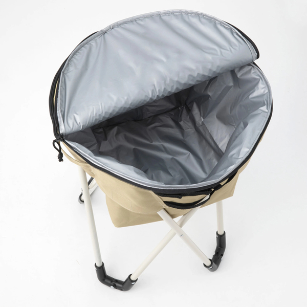 ホールアース クーラーボックス ティンパニクーラー WE2MDI19-BEG アウトドア キャンプ BBQ 保冷 氷 スタンド型 脚付き | WHOLE EARTH | 04