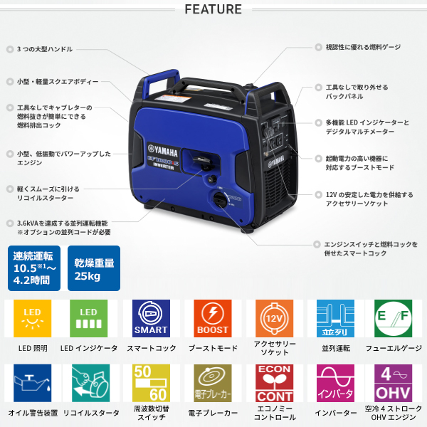 新品 YAMAHA ヤマハ インバーター発電機 EF1800is 7PC1 50/60Hz アウトドア 防災 災害 苫小牧西店 YAMAHA（ヤマハ） 在庫あり 発電機 インバータ発電機 EF1800iS 新品