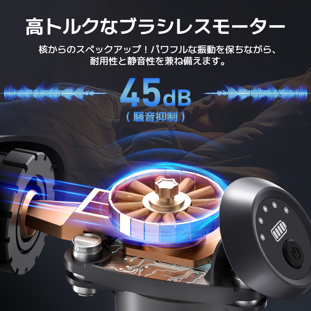 マッサージガン 筋膜リリース 小型 マッサージ器 ハンディガン mini ミニ 健康家電 ドクターイチオシ SAMD02GY 関連画像2