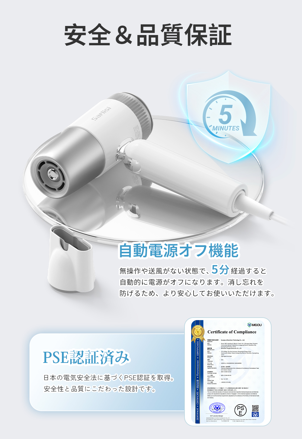 2025 新品 Sarlisi 高風速ドライヤー 未開封 白1200W Amazon | Sarlisi ドライヤー 大風量 速乾 3億サロン級 マイナスイオン