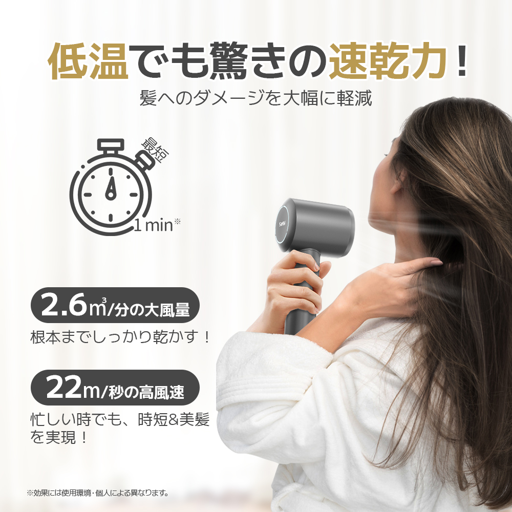 Drhob 1400W 大風量 速乾 ヘアドライヤー - 健康