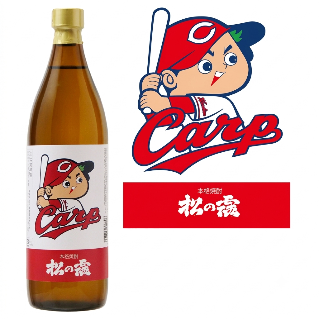 広島カープ公認 宮崎県限定 松の露（まつのつゆ）広島カープラベル 芋