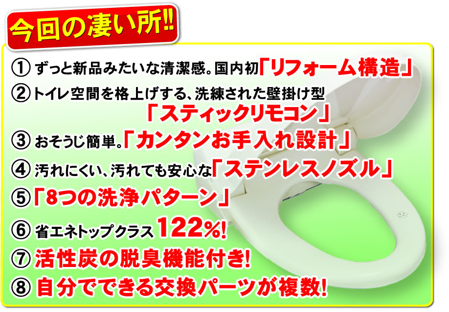 リモコン式洗浄便座DR-502の凄い所