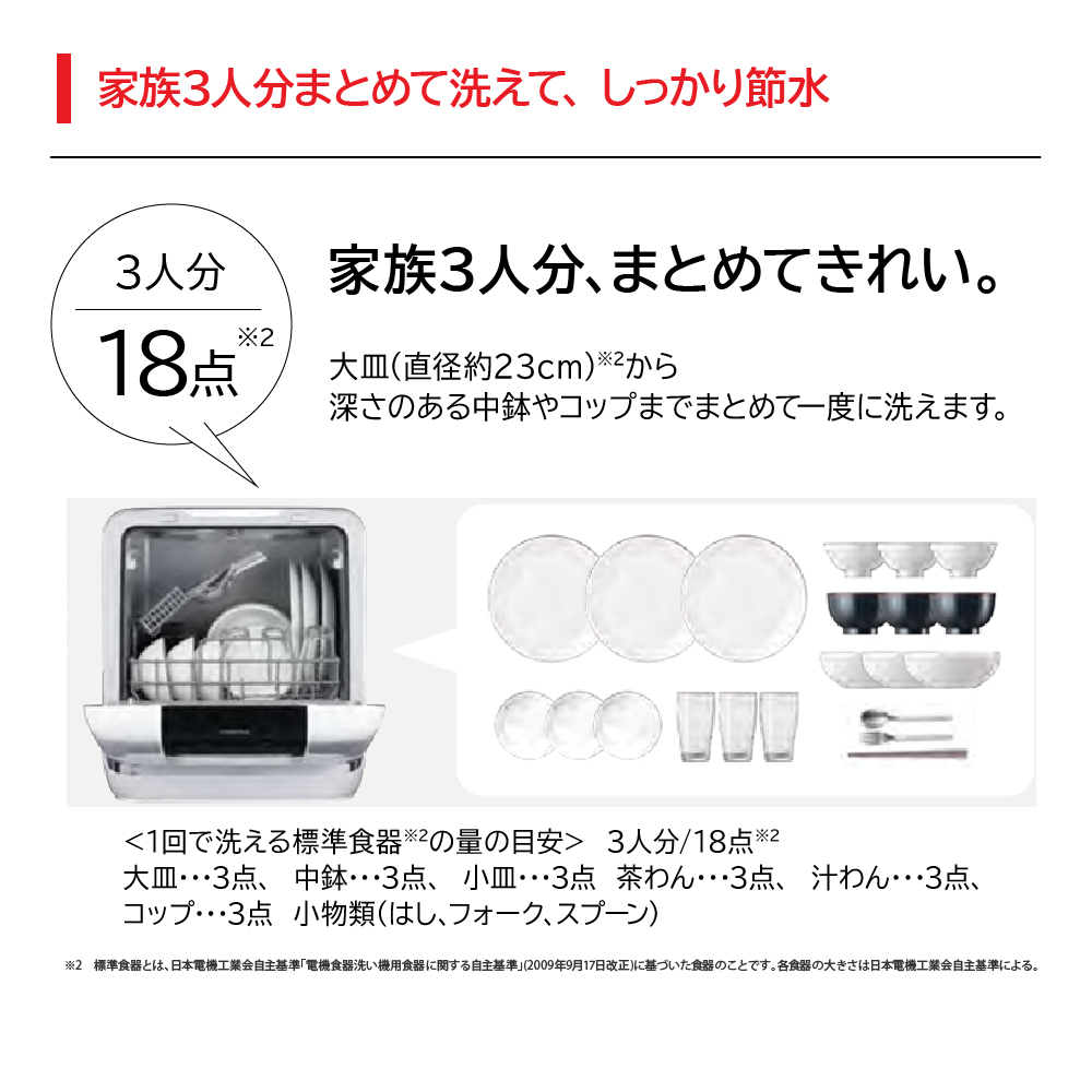 TOSHIBA（東芝） 【工事不要】 卓上型食器洗い乾燥機 DWS-33B タンク式