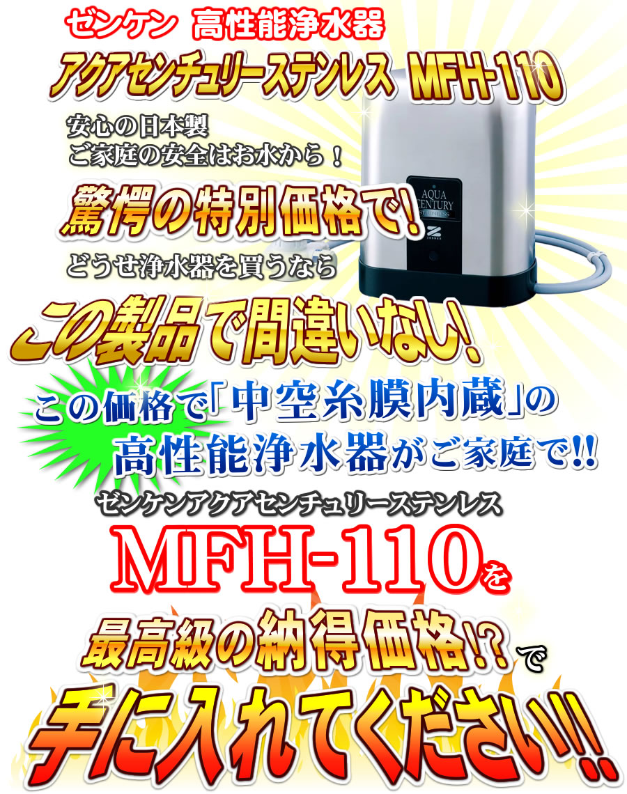 ゼンケン 浄水器 C-MFH-35DX スリマー専用 浄水フィルター 交換