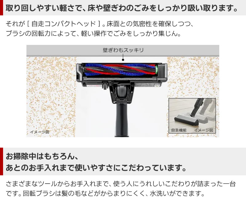 日立 掃除機 D-DP34 パワーヘッド 回転ブラシ コードレスクリーナー 黒