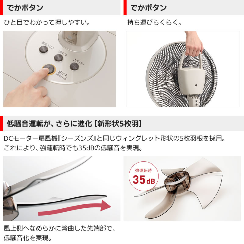 三菱電機 扇風機 リビング扇 日本製 ACモーター R30J-RC-R