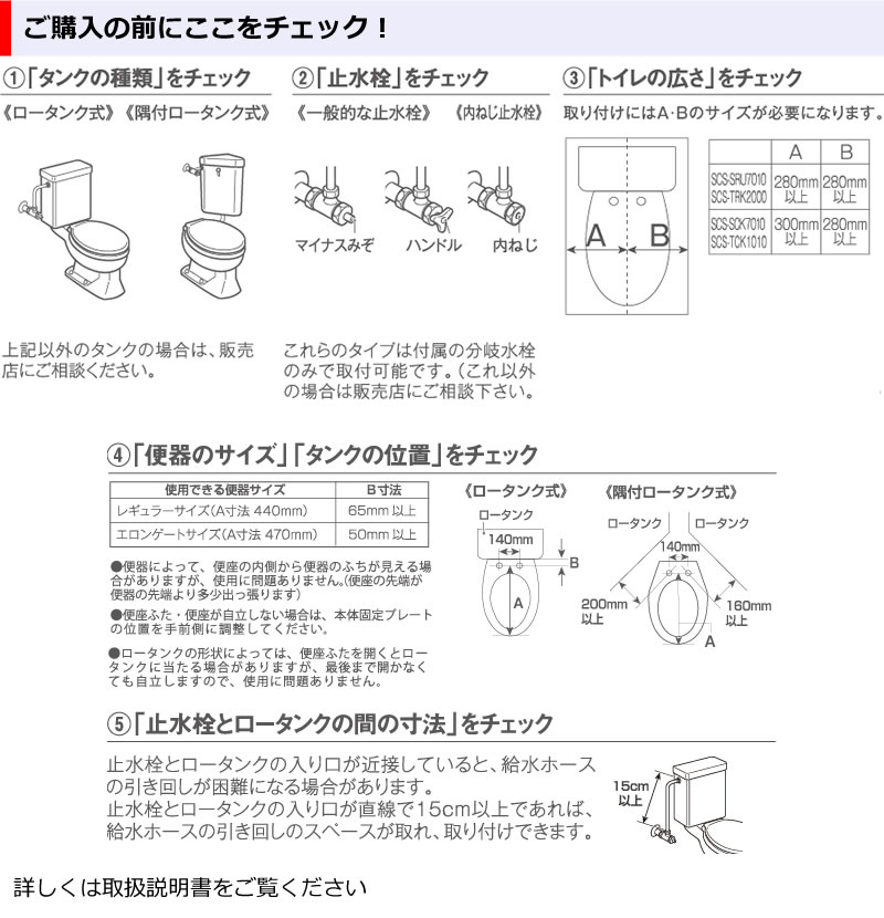 東芝温水洗浄便座SCS-SRU7010購入前チェック
