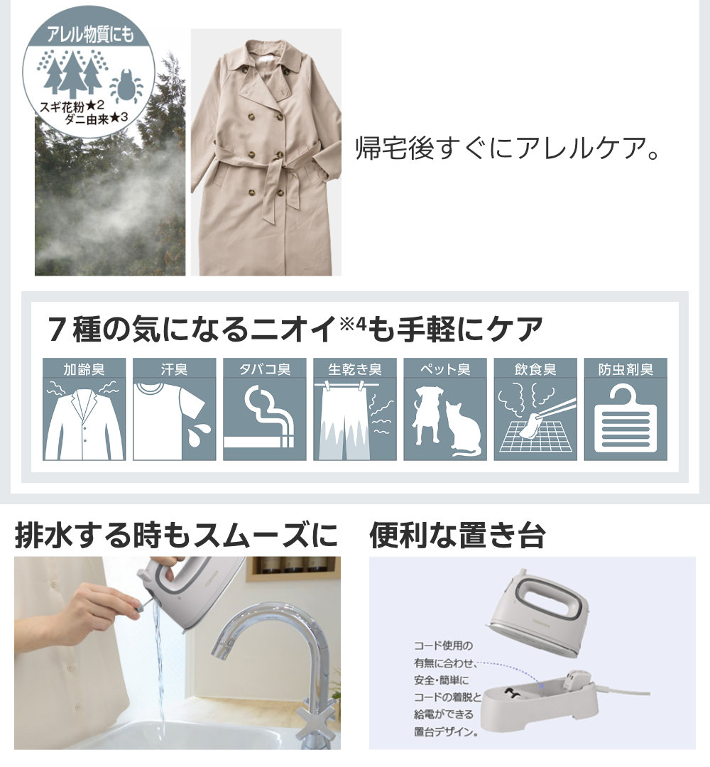 LaCoo 東芝「純正品・正規品」TOSHIBA コードレス コード付き 衣類