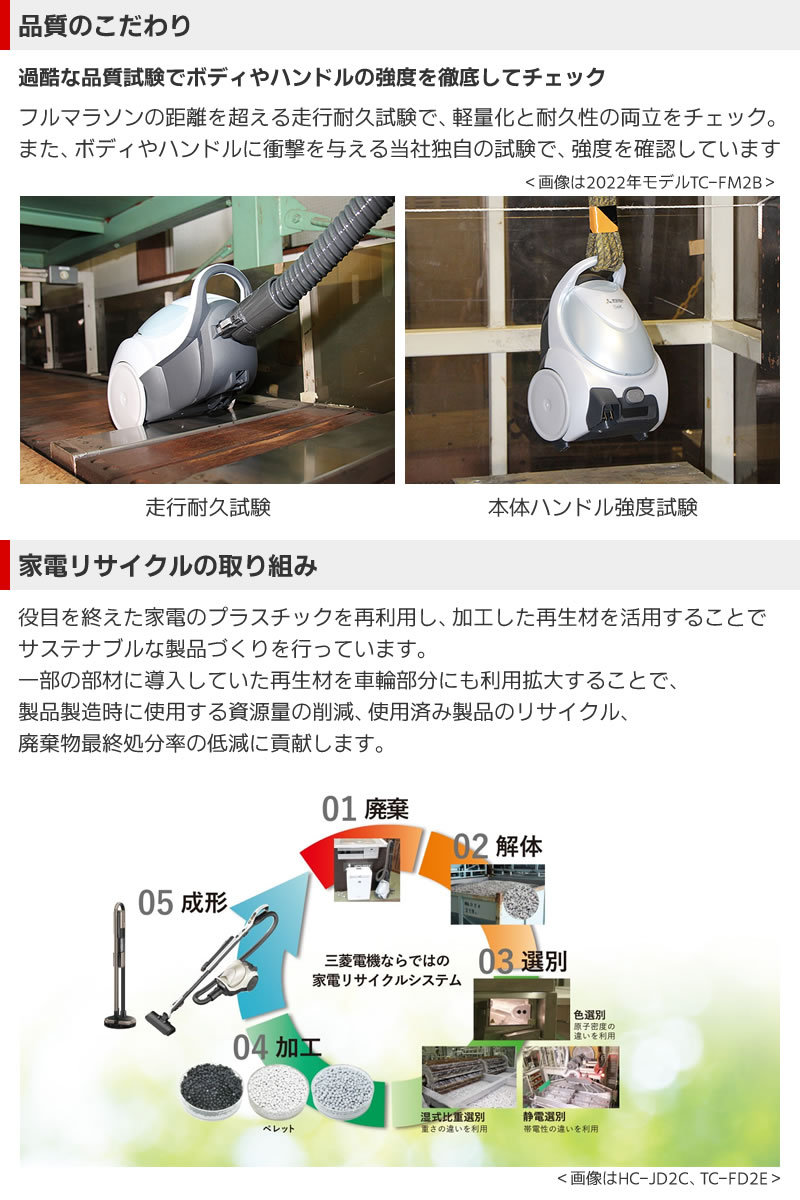 三菱（MITSUBISHI） 三菱電機 掃除機 Be-K（ビケイ） TC-FM2E-S 紙