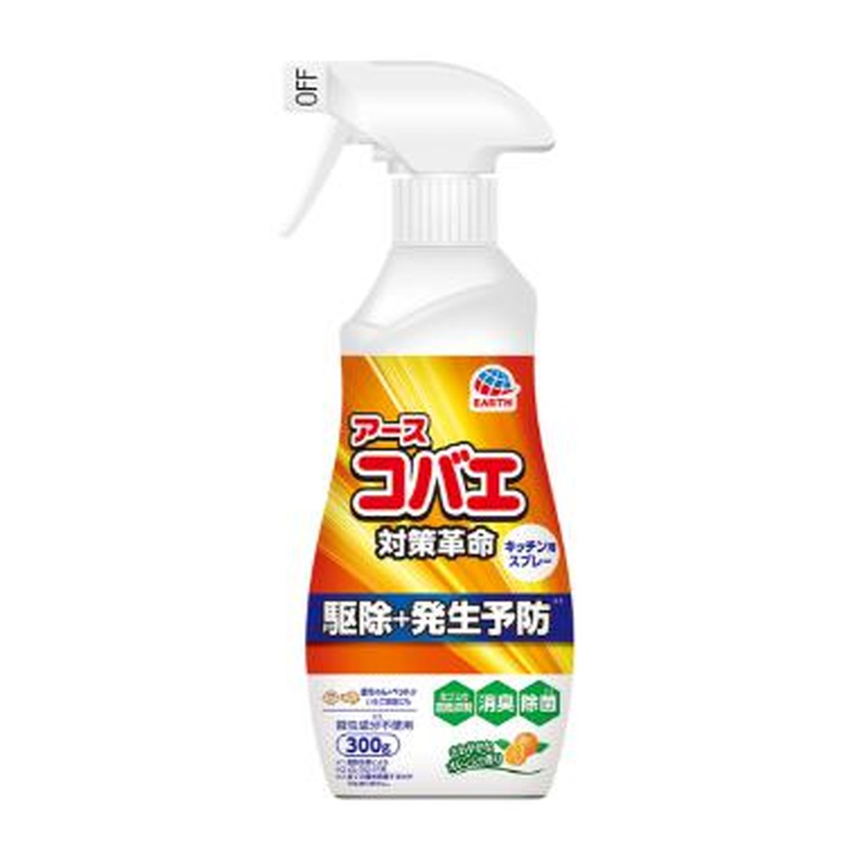 アース コバエ スプレー キッチン用 コバエ駆除 発生予防 消臭 300g 3個セット