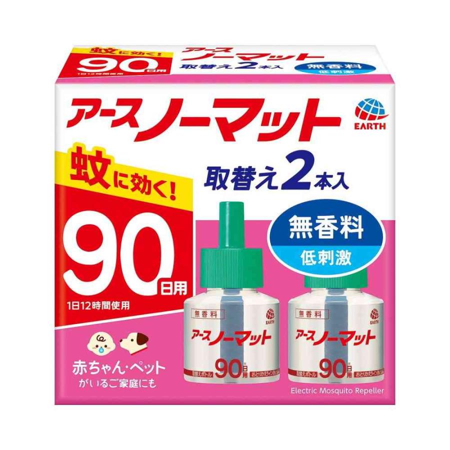 アースノーマット 蚊取り 取替えボトル 90日用 無香料 2本入 4個セット
