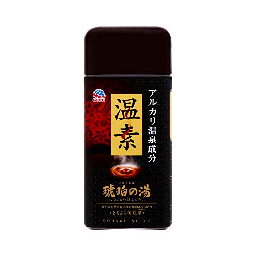 アース製薬 温素 入浴剤 琥珀の湯 600g アルカリ温泉成分 3個セット