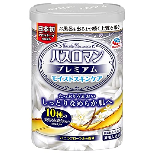 アース製薬 バスロマン プレミアム 入浴剤 モイストスキンケア にごり 600g 4個セット
